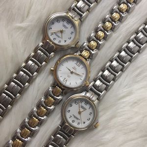 Ladies Carriage Timex indiglo metal watch 3 pack